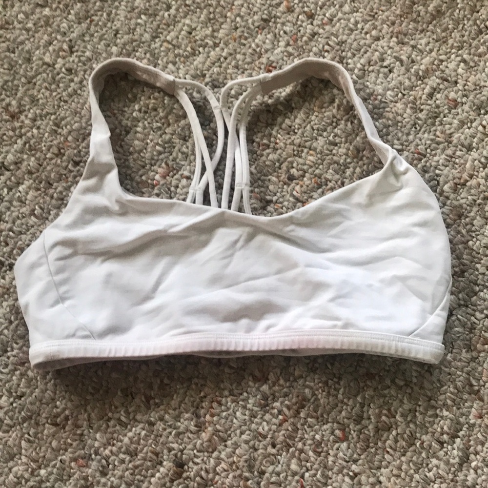 White Lululemon sports bra